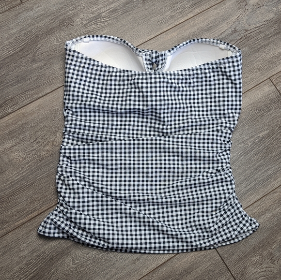 Tommy Bahama black/ white checkered bandino top - Picture 2 of 5